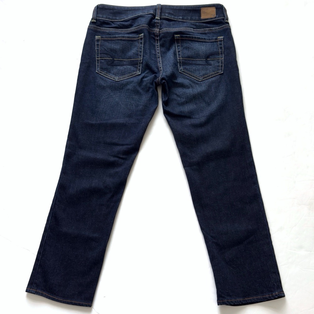 American Eagle Artist Bootcut Jeans 6 Dark Wash Low Rise Stretch Boho Western